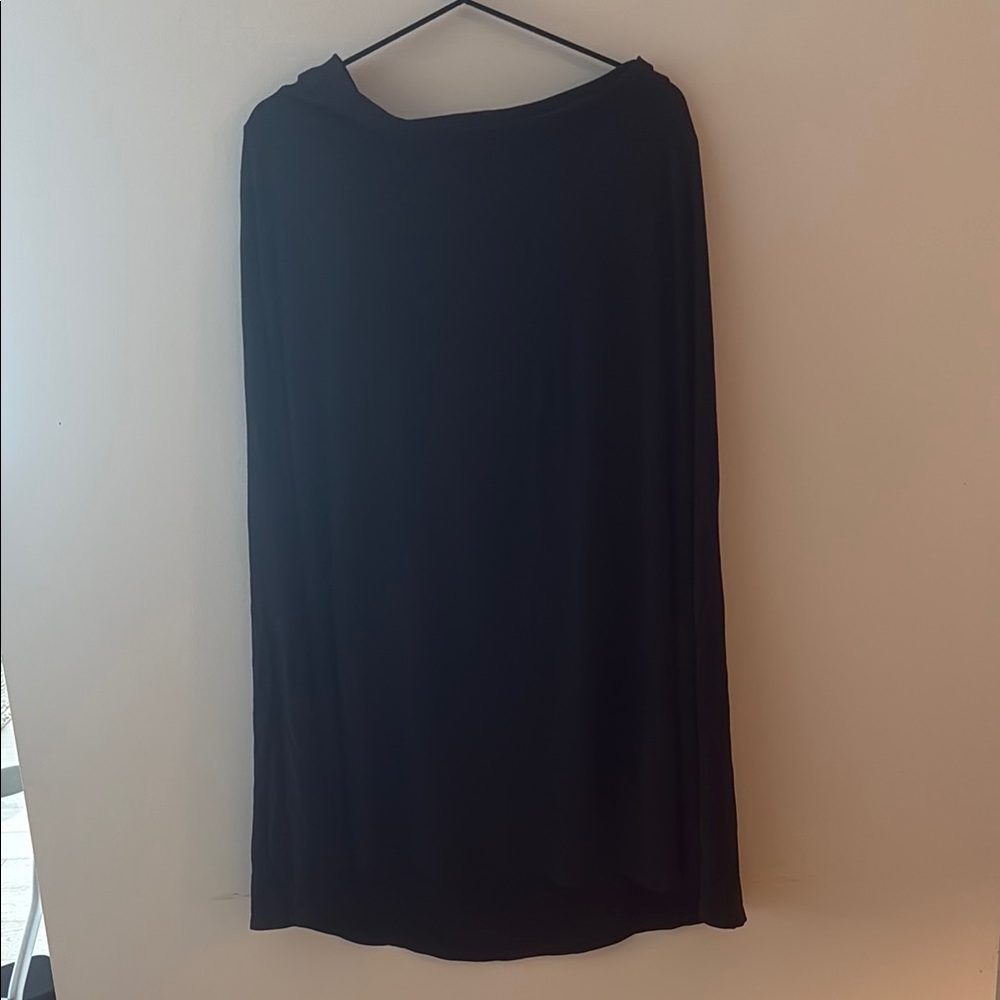 Blue Sky Elegant Black Midi Skirt - bamboo rayon jersey NWOT